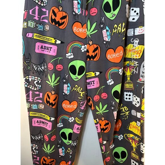 SALEM7 Unisex Adult Halloween Theme Graphic Sweatpants / Size: Large - Picture 6 of 11